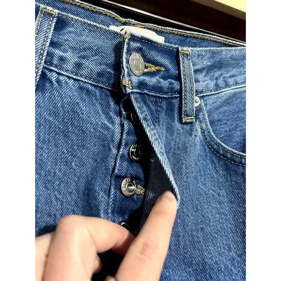 NWT Etica Jeans Women's Stanton Relaxed Wide Leg Salina Denim Jeans Size 28 - Picture 5 of 13